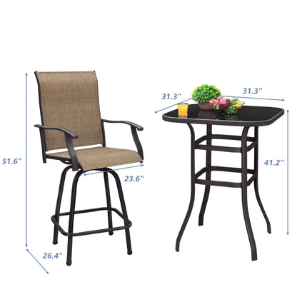 Genisus 2 - Person Square Outdoor Dining Set