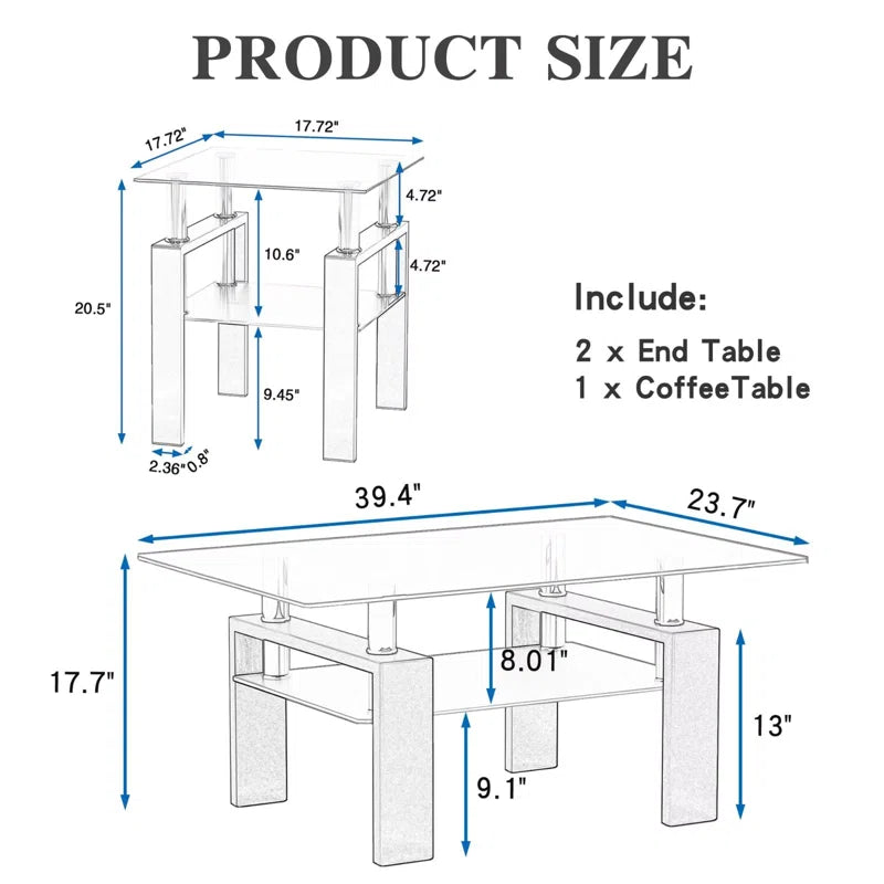 Jamont 3 - Piece Living Room Table Set