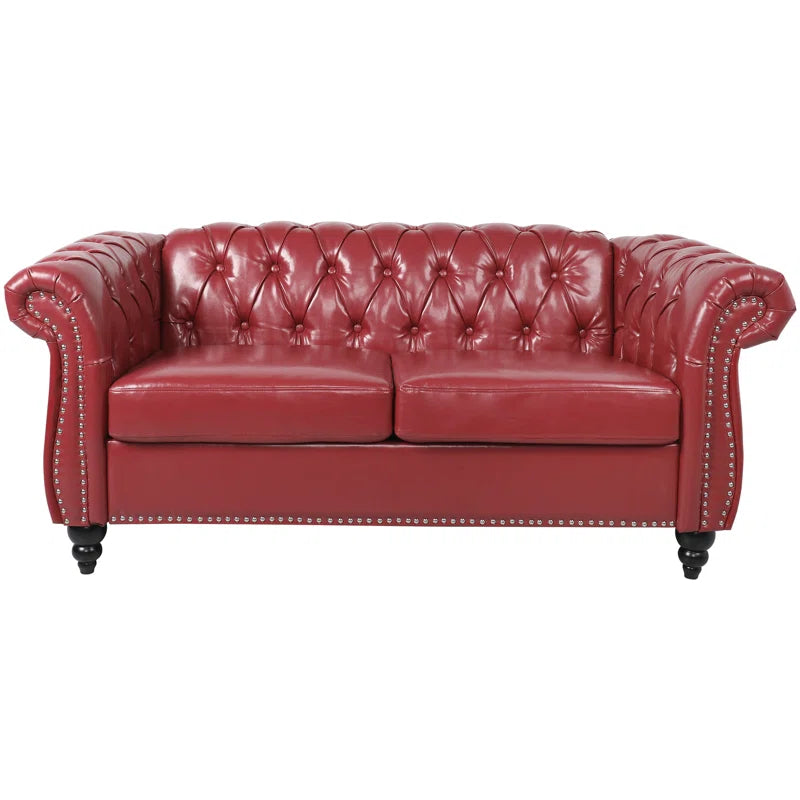 62'' Faux Leather Loveseat