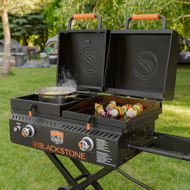 17" On-The-Go Tailgater Grill & Griddle Combo