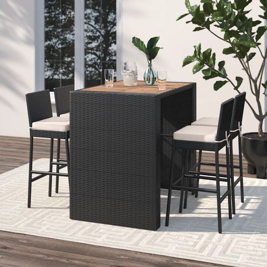 Arnisa 4 - Person Rectangular Outdoor Dining Set with Cushions