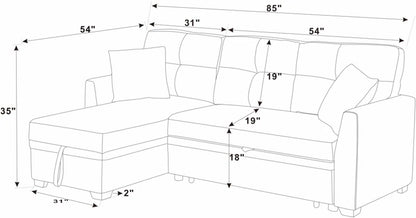 Barrientez 85'' Upholstered Sleeper Sofa