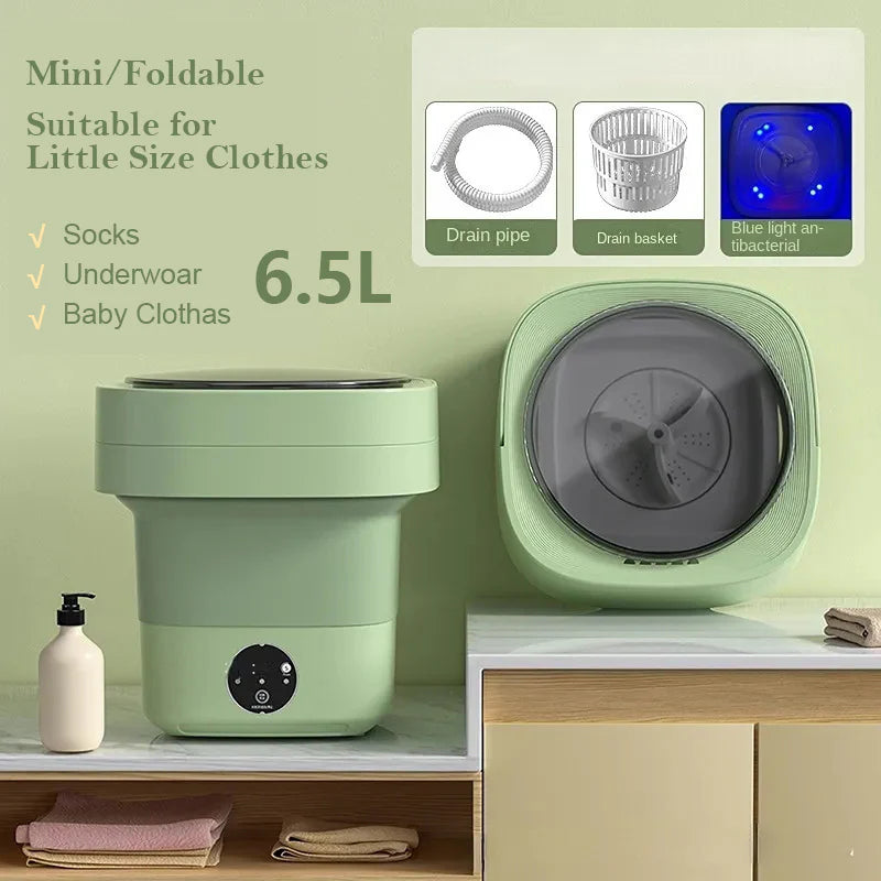 Mini Foldable Washing Machine Portable Mini Socks Underwear Panties Washing Machine Big Capacity 3 Models with Spinning Dry Gadgets