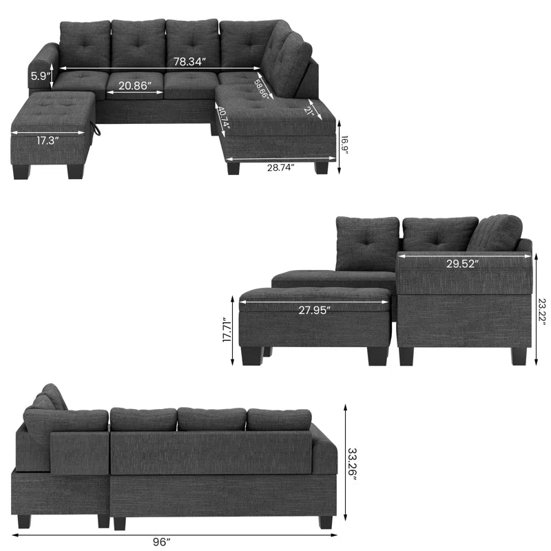 Homanick 3 - Piece Living Room Set