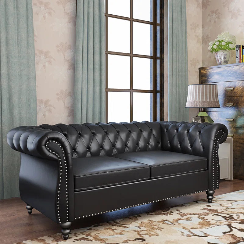 62'' Faux Leather Loveseat