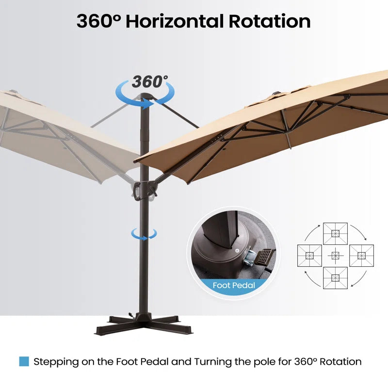 Herrell 132'' X 108'' Rectangular Cantilever Umbrella