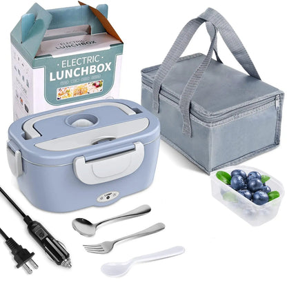 Electric Lunch Box, Summer Portable Food Heater with Random Style Tableware & Dish Cloth & Lunch Bag, Bento Box, Kitchen Accessories Lunch Food Storage Containers, Summer 2024 Summer Essentials