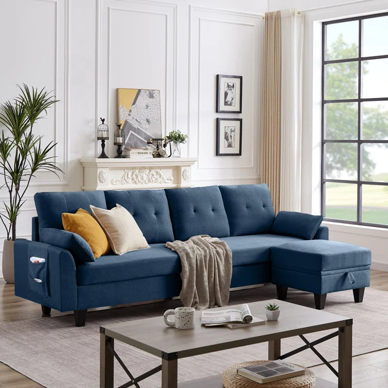 Linnzi 101'' Upholstered Sectional Sofa with Chaise