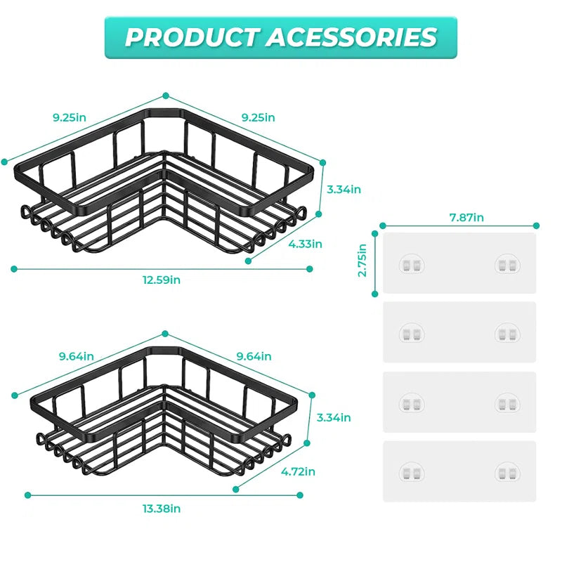 Bendeguz Adhesive Stainless Steel Shower Caddy