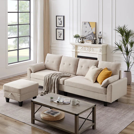 Linnzi 101'' Upholstered Sectional Sofa with Chaise