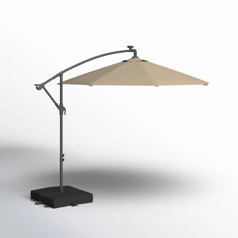 Isley 120'' Lighted Cantilever Umbrella