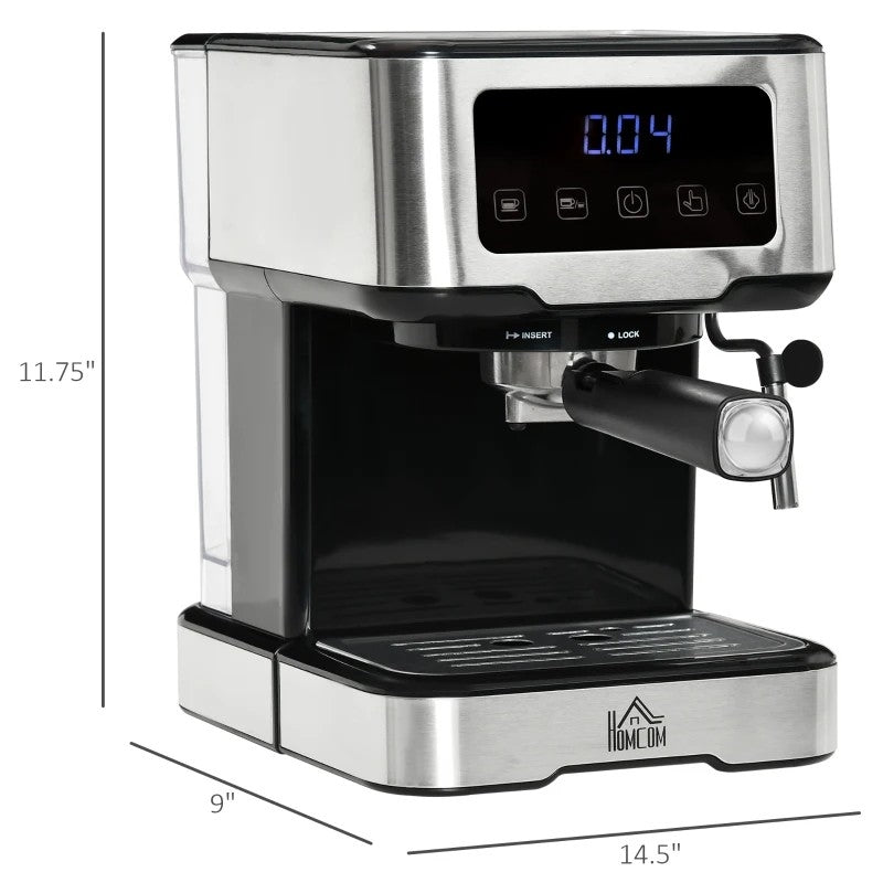 Home Kitchen Coffee Latte Cappuccino Espresso Machine with Milk Frother Wand