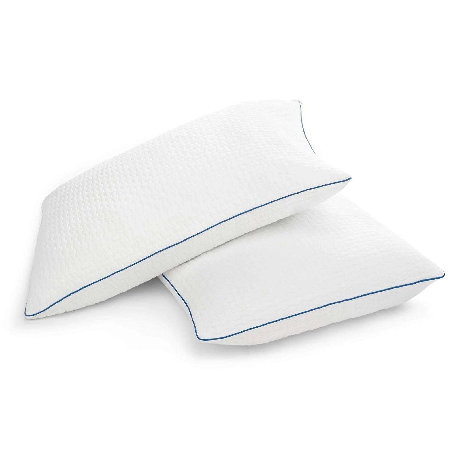 Set of 2 King size Memory Foam Pillow with Removable Machine Washable Cover