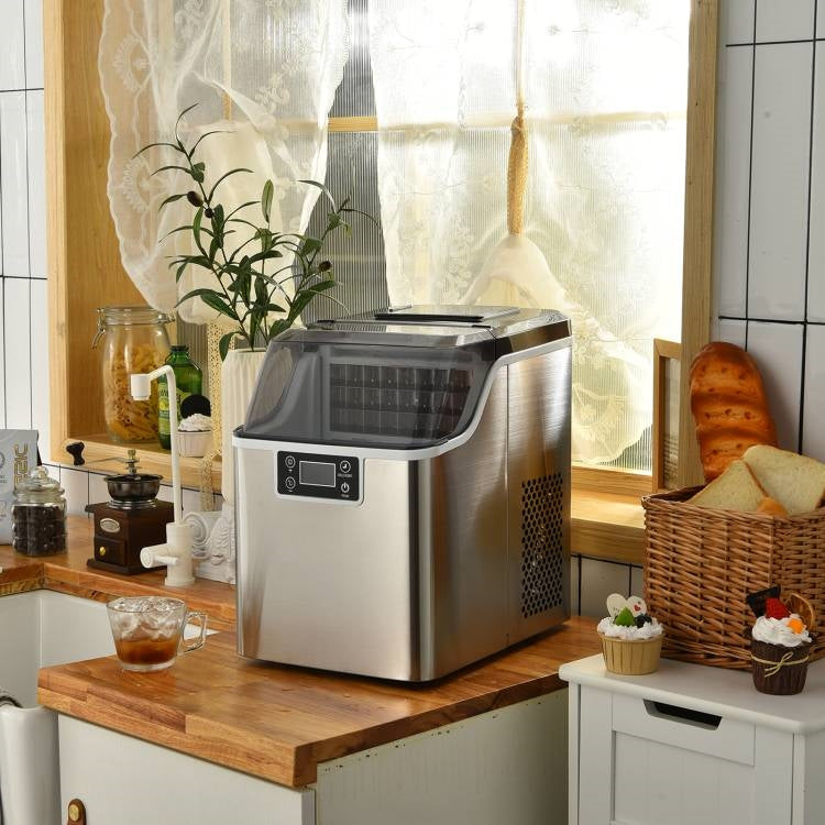 Countertop Home Electric Ice Machine with Scoop - Water Bottle Not Included