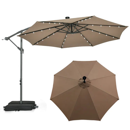 Isley 120'' Lighted Cantilever Umbrella