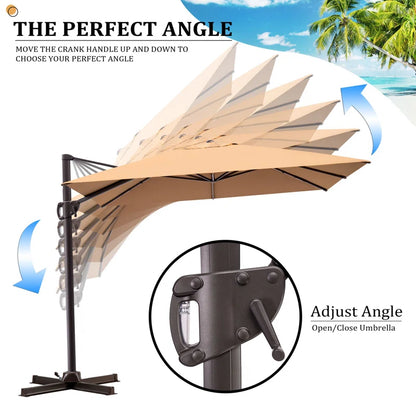 Herrell 132'' X 108'' Rectangular Cantilever Umbrella