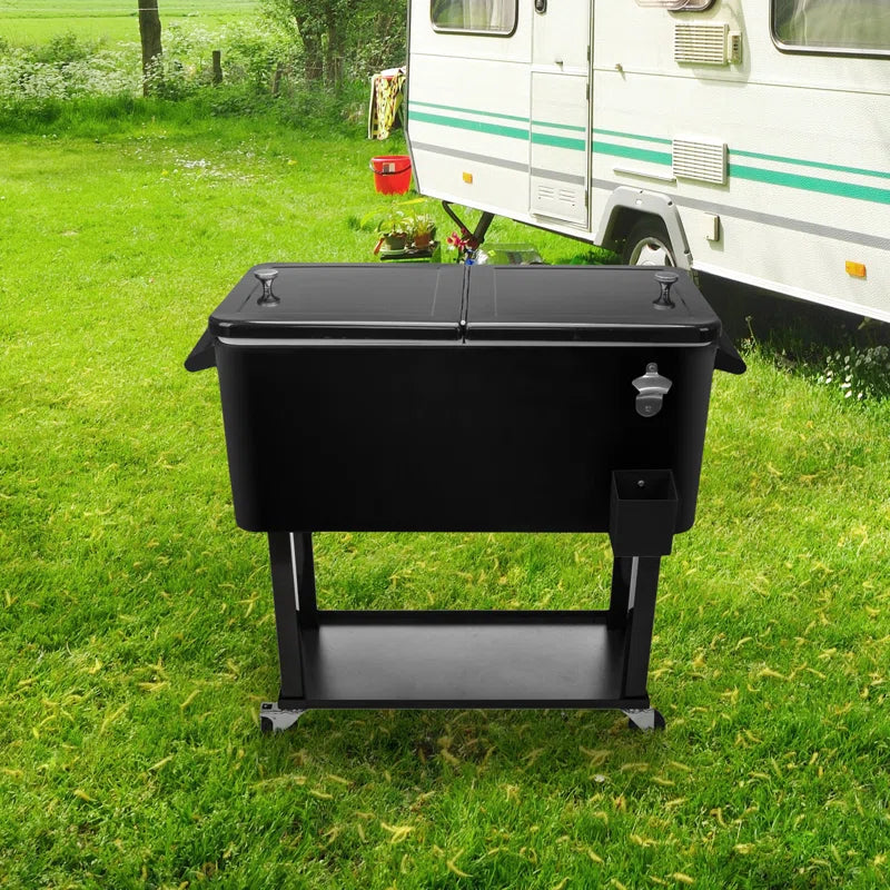 80 Qt. Outdoor Rolling Cooler Cart