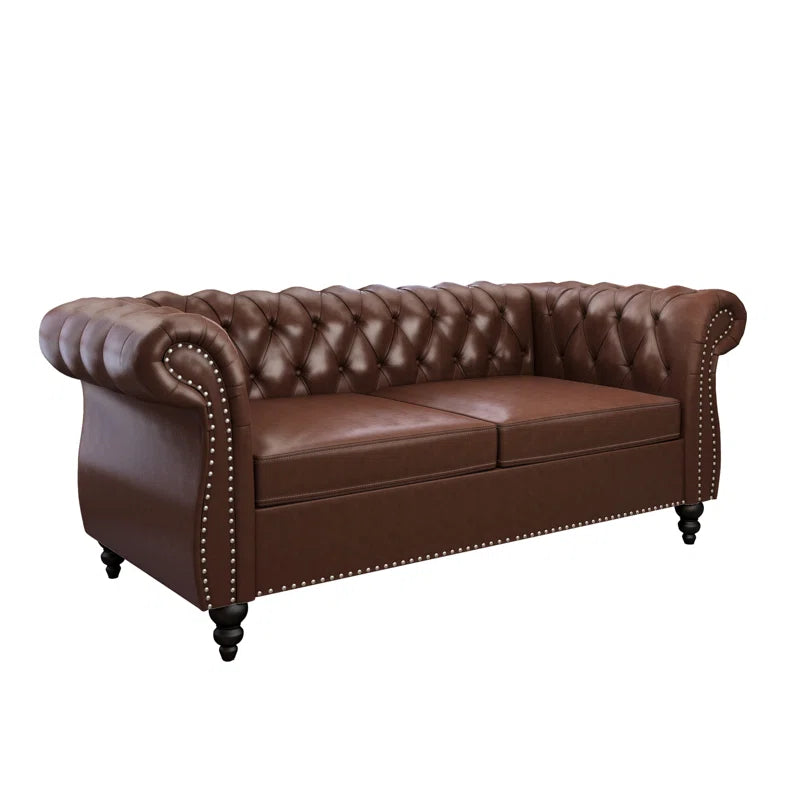 62'' Faux Leather Loveseat