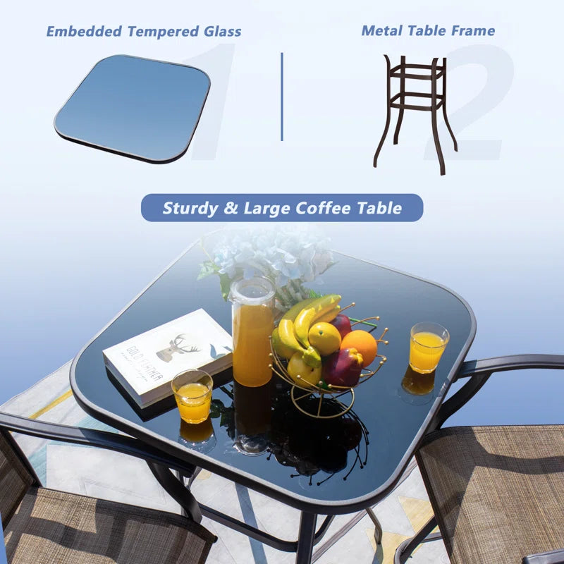 Genisus 2 - Person Square Outdoor Dining Set