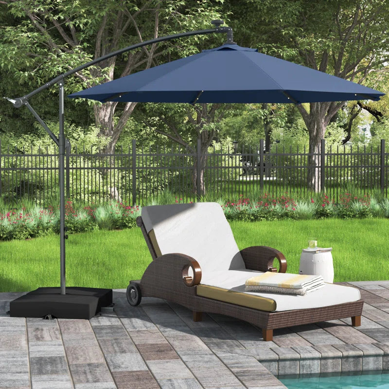 Isley 120'' Lighted Cantilever Umbrella